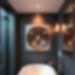 Modern bathroom heater vent integrated into a stylish bathroom design