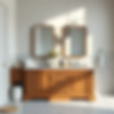 Stylish materials for bathroom vanities including wood and marble