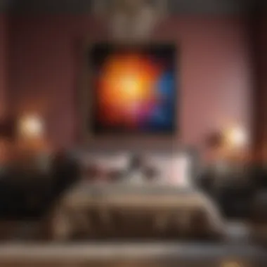 Color palette showcasing how color theory affects artwork selection for bedrooms