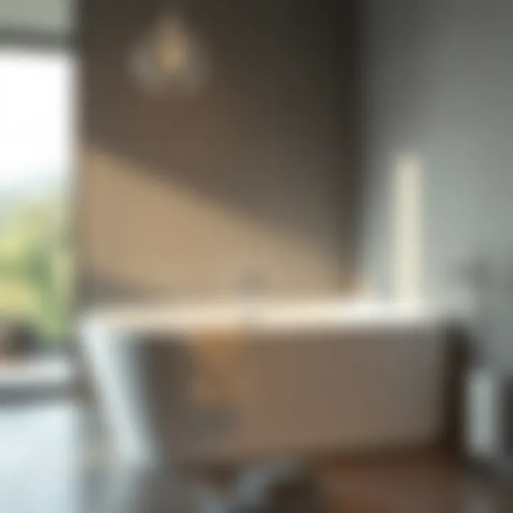 Compact mini bathtub showcasing space-saving features