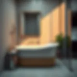 Mini Bathtub in Contemporary Design A stylish mini bathtub in a modern bathroom setting