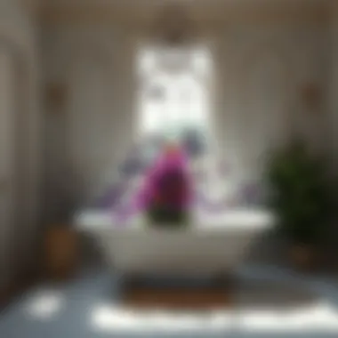 Transformative butterfly decor arrangement in a tranquil space