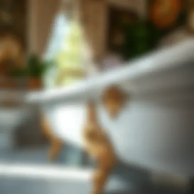 Detailed close-up of the clawfoot design highlighting craftsmanship