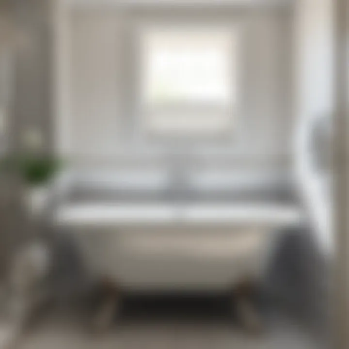 A modern bathroom featuring a beautifully restored clawfoot bathtub