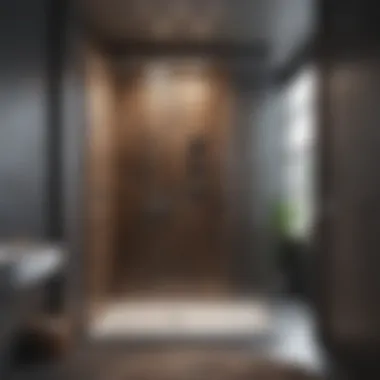 Space-Saving Doorless Shower Space-saving doorless shower in a compact bathroom