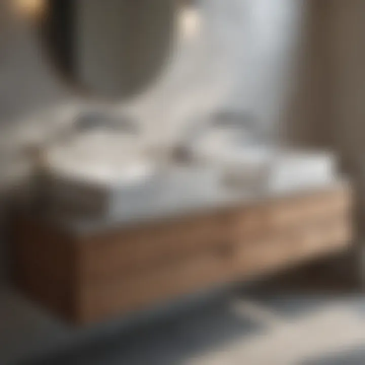 Close-up of premium materials used in Duravit bath vanities