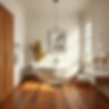 Warm Vinyl Flooring Mimicking Natural Wood Vinyl flooring with a wood-like finish, adding warmth and comfort to the bathroom space.