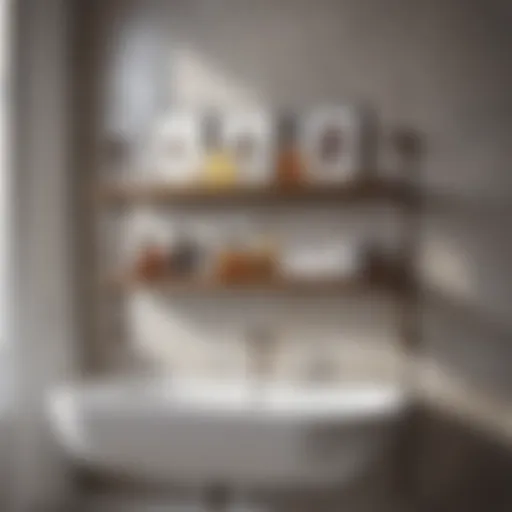 Stylish double bathroom shelves showcasing elegant decor and storage solutions