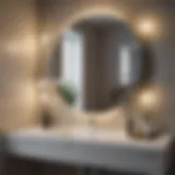 Elegant plug-in bathroom mirror light illuminating a modern vanity