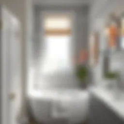 Stylish grab bar design in a modern bathroom setting