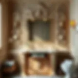 Intricate Carvings in Bathroom Vanity Ornately designed bathroom vanity showcasing intricate carvings