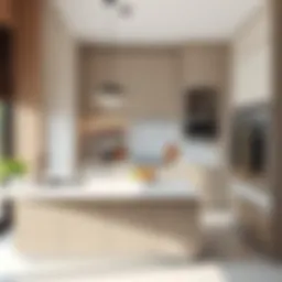 Contemporary kitchen design featuring sleek cabinetry and modern appliances