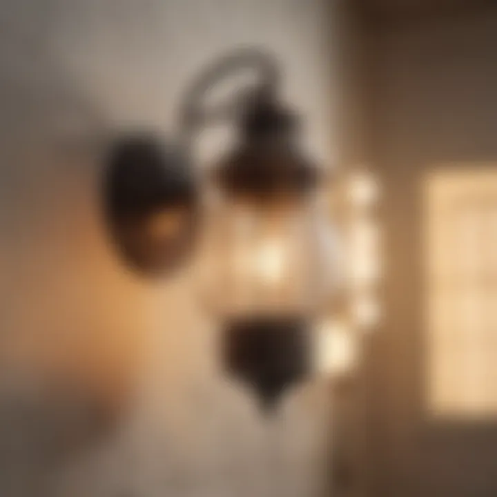 Elegant lantern style bathroom light fixture with vintage design