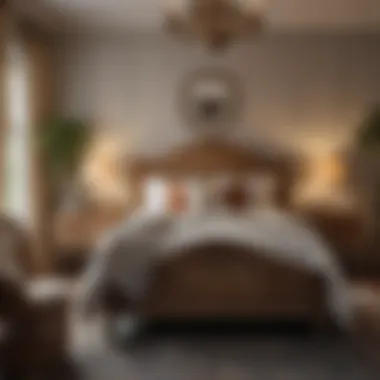Stylishly Decorated Bedroom with Wicker Furniture A beautifully styled bedroom featuring wicker furniture