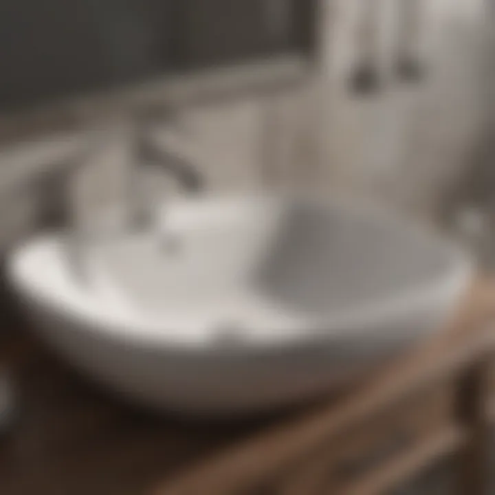 Variety of materials used in bath sinks