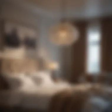 Elegant Pendant Light for Bedroom Ambiance Elegant pendant light in a cozy bedroom setting