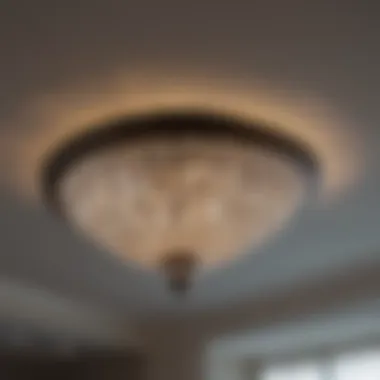 Modern ceiling fixture illuminating a contemporary room