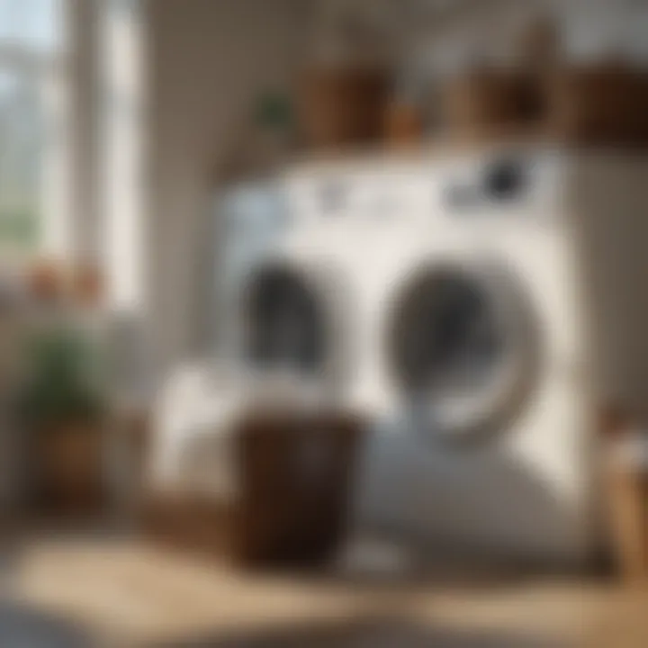 A clean, fresh laundry basket filled with natural laundry products