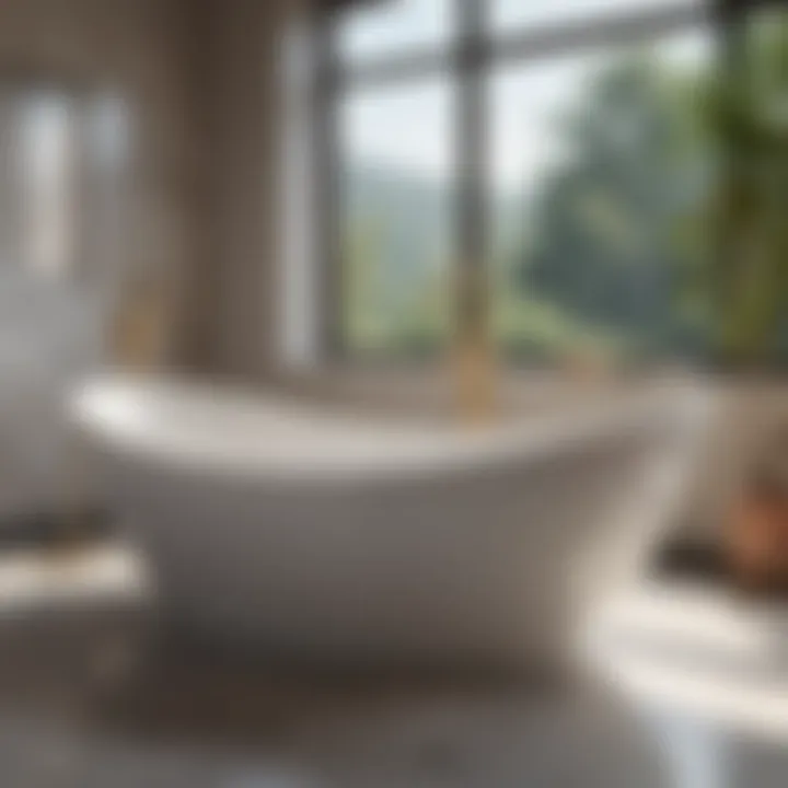 Diverse styles of quartz bathtubs displayed for selection