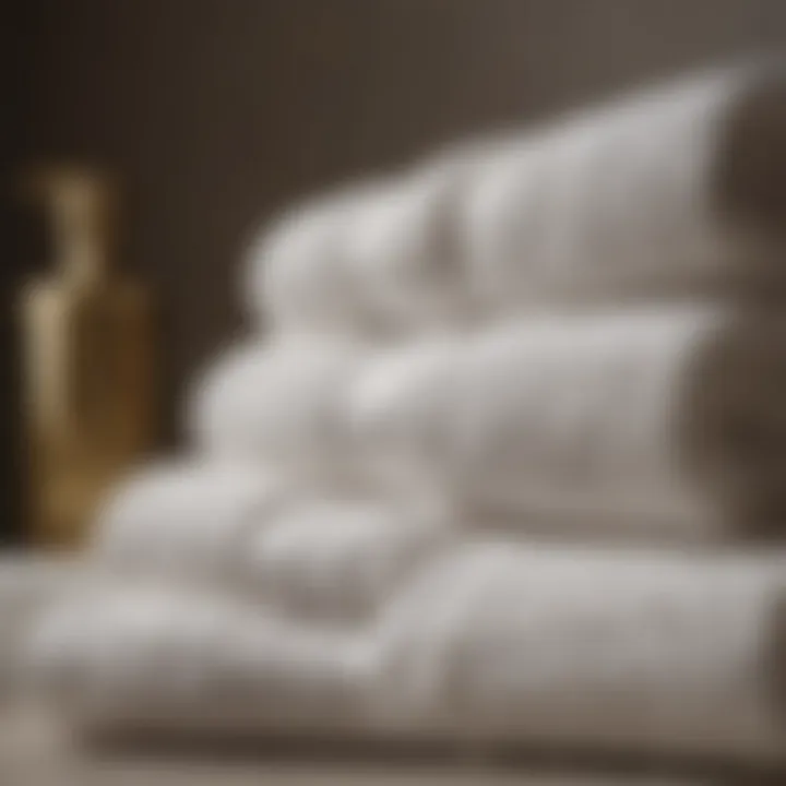 Close-up of rich textures on Ralph Lauren towels