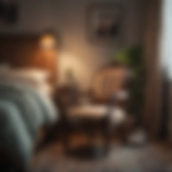 Vintage-inspired small chair adding charm to a bedroom