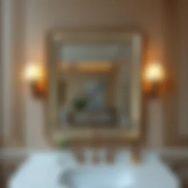 Elegant Reflection in Square Design Elegant small square mirror reflecting light