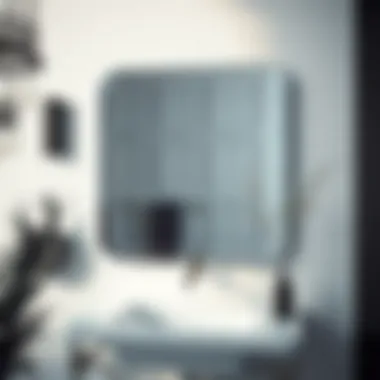 Material Exploration for Square Mirrors Close-up of materials used in square mirrors