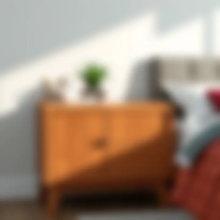 Stylish solid hardwood nightstand with a modern finish