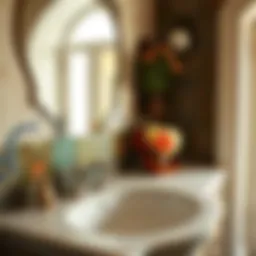 Artistic Spanish-style sink featuring vibrant tile work