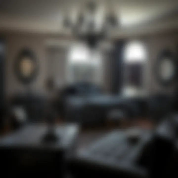 Stylish Gothic Accessories in Bedroom Design Gothic accessories and decor arranged in a stylish bedroom