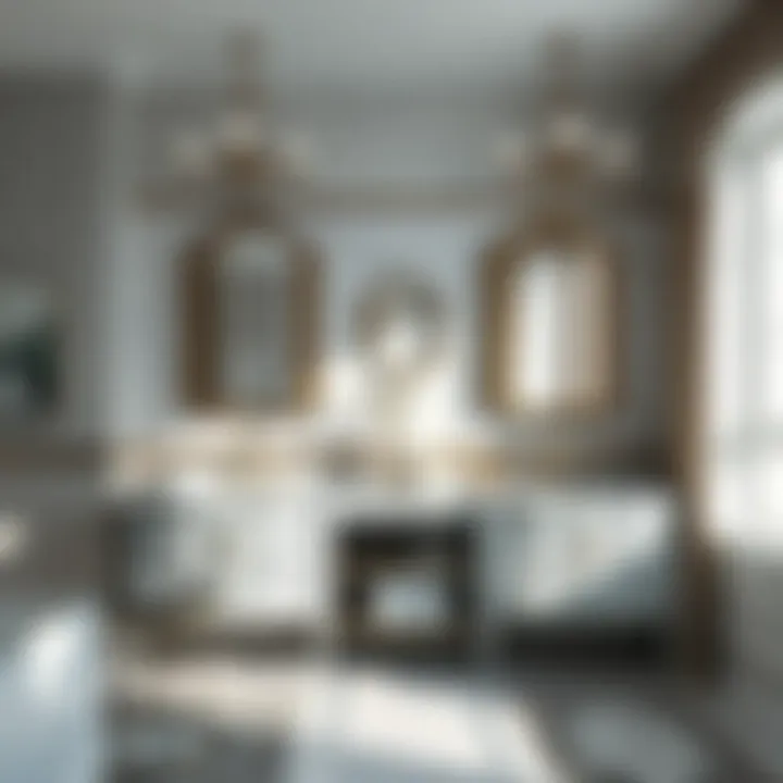 Elegant materials used in luxurious wall-mount vanities