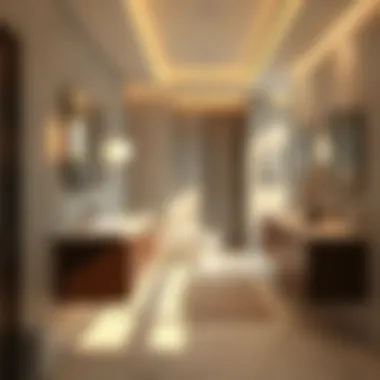 Inviting ambiance created by well-integrated bathroom fixtures