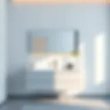 Sleek design of a modern wall-mounted bathroom vanity