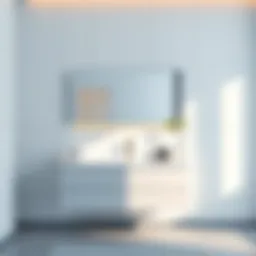 Sleek design of a modern wall-mounted bathroom vanity