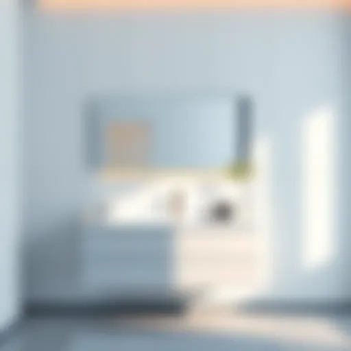 Sleek design of a modern wall-mounted bathroom vanity