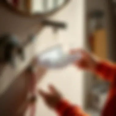 Installing a Wall-Mounted Soap Dish Installation process of a wall soap dish with tools and fittings