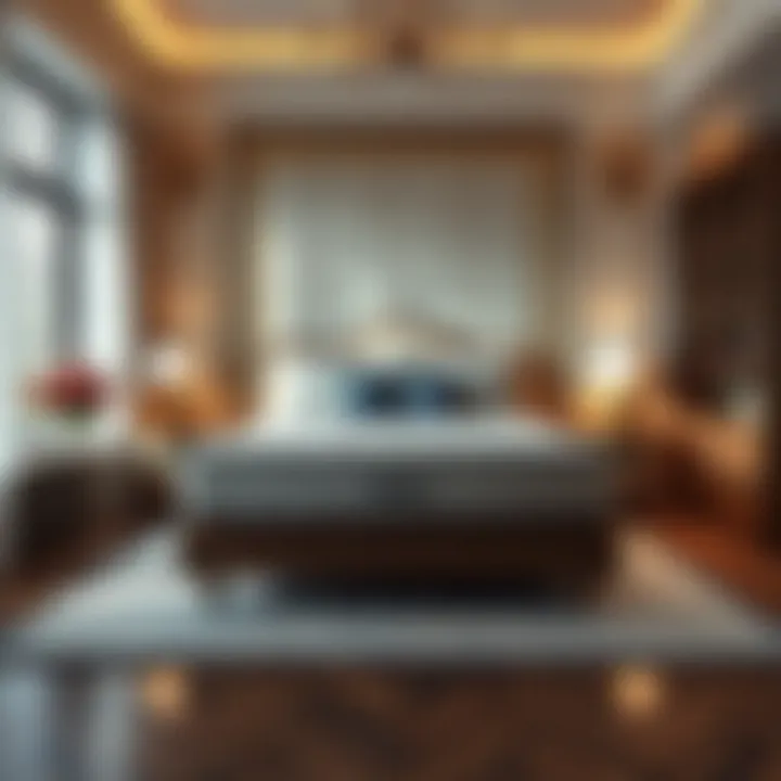 Elegant bedroom setup with a king mattress
