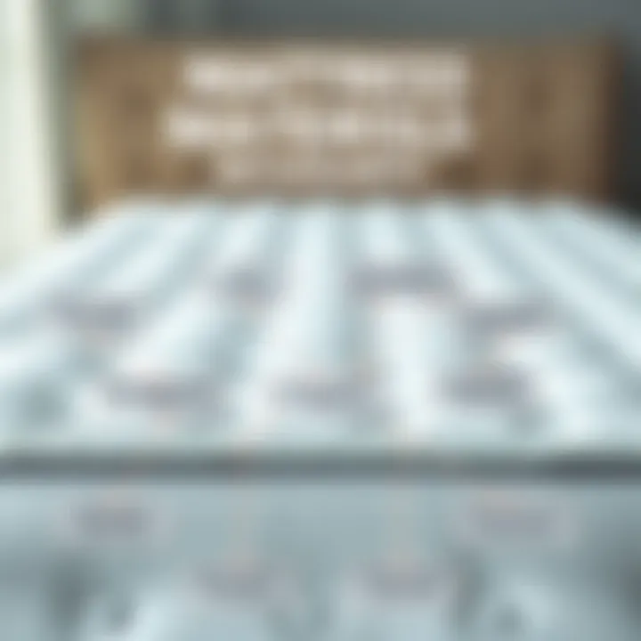 Infographic showcasing key mattress materials