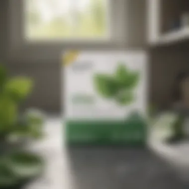 Eco-friendly laundry detergent sheets displayed with green leaves