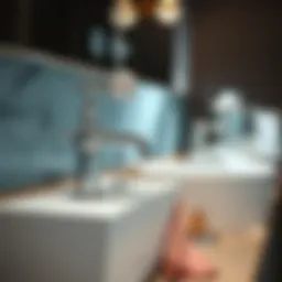 Elegant crystal knob faucet enhancing a modern bathroom