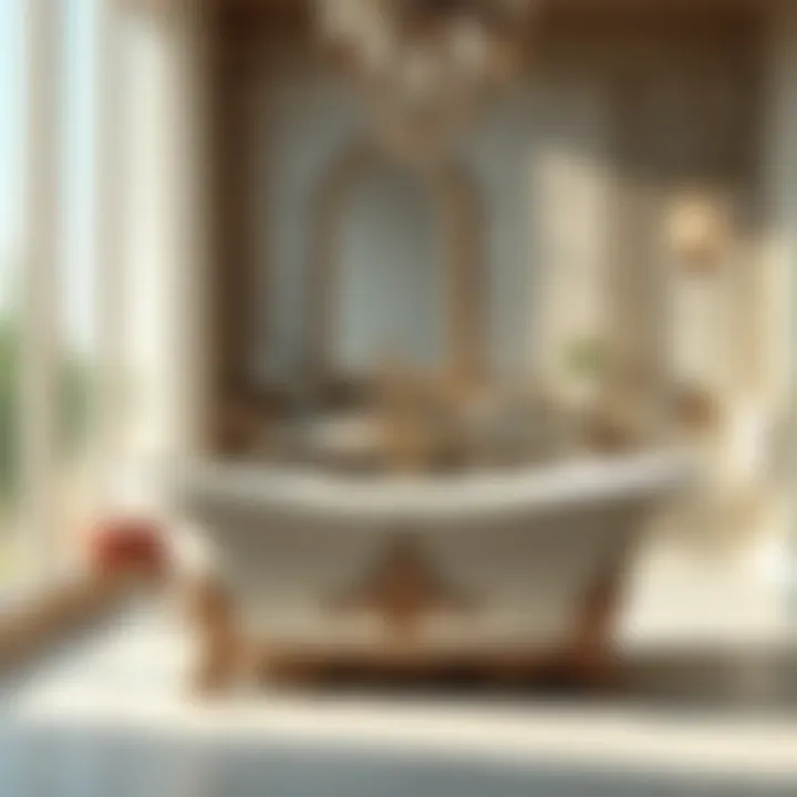 Luxurious Aesthetics of a Bathtub Elegant bathtub design showcasing luxurious aesthetics