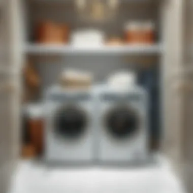 Efficient Laundry Organization Organized laundry room featuring a dual hamper in use