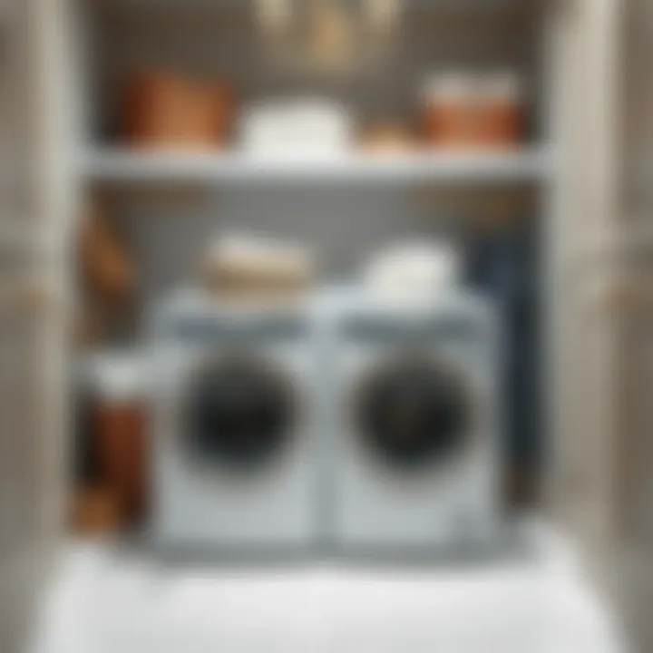 Efficient Laundry Organization Organized laundry room featuring a dual hamper in use