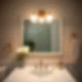 Chic Bathroom Ambiance with Vanity Light Elegant three-foot vanity light illuminating a chic bathroom