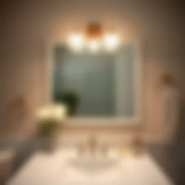 Chic Bathroom Ambiance with Vanity Light Elegant three-foot vanity light illuminating a chic bathroom