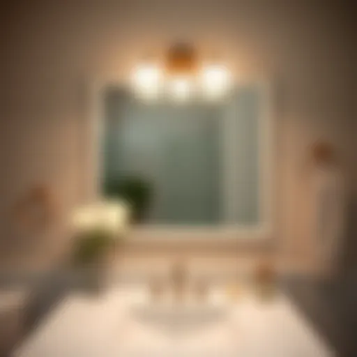 Chic Bathroom Ambiance with Vanity Light Elegant three-foot vanity light illuminating a chic bathroom