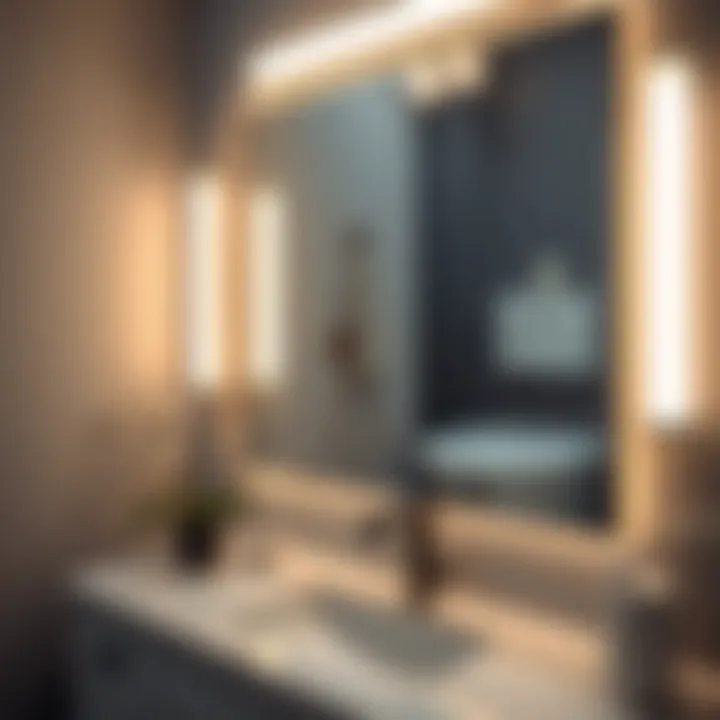 Materials that Enhance Bathroom Lighting Close-up of modern materials used in bathroom lighting