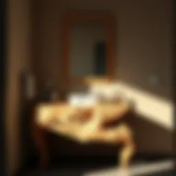 Elegant driftwood vanity showcasing natural textures and tones