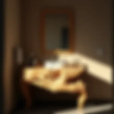 Elegant Driftwood Vanity Elegant driftwood vanity showcasing natural textures and tones