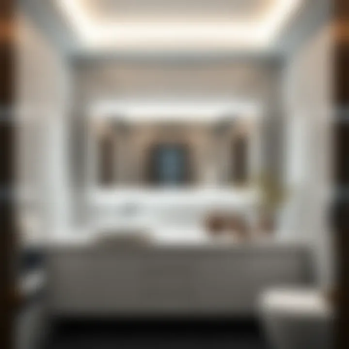 Innovative Lighting Design in Modern Bathrooms Trendy bathroom showcasing innovative lighting design